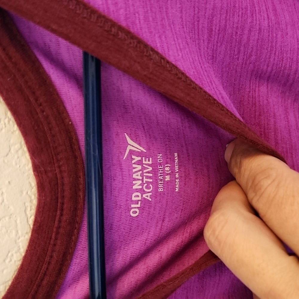 Old Navy purple active tank top, girls' size M (7/8) - Picture 2 of 5